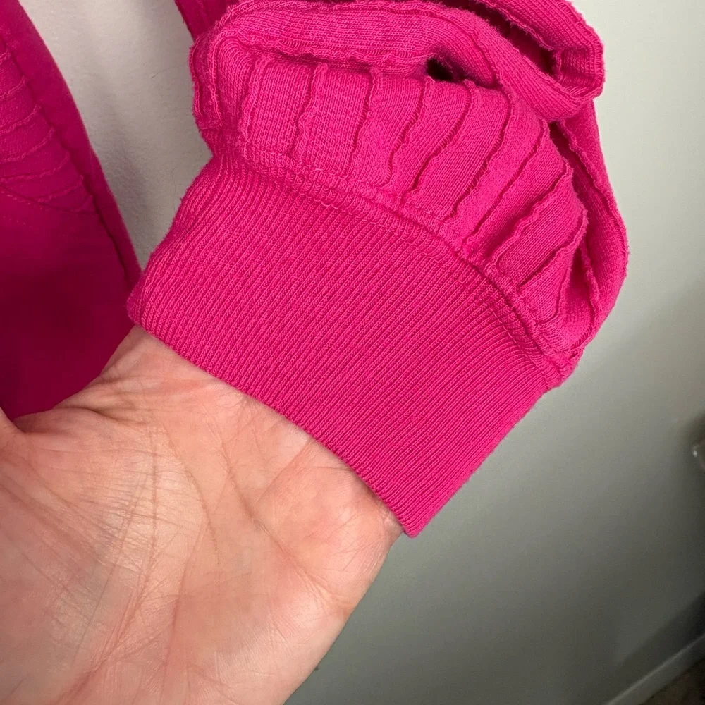 Vintage 90s Women’s Fuchsia Embroidered Long Sleeve Pullover - Picture 12 of 16